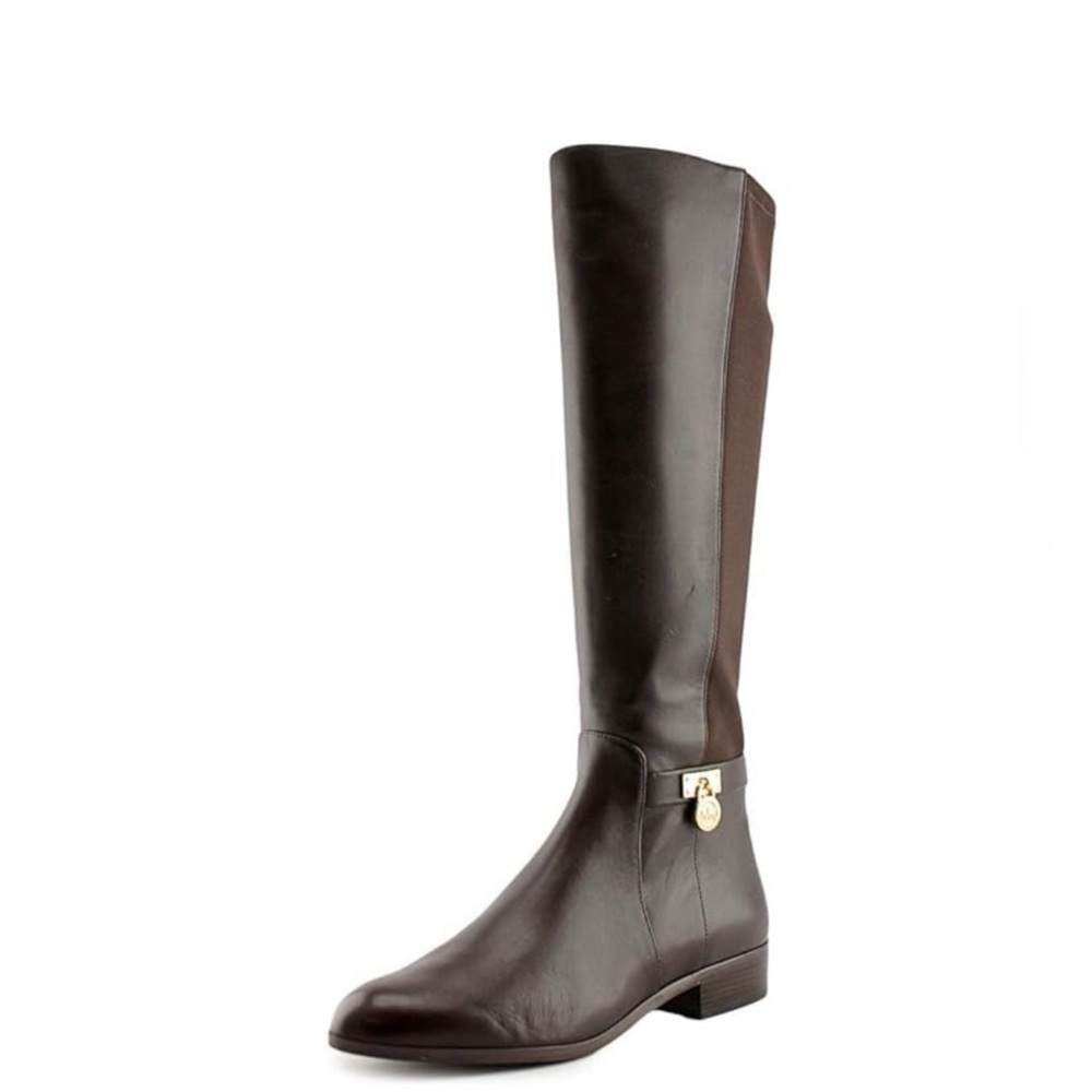 Michael Kors Dark chocolate Elegant Brown Leather Knee-High Boots 7.5 M